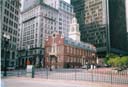 The building where the Queen re-read the declaration of Independence during the bi-centential celebrations, Boston. Followed by a presentation of a cheque from the US Government paying for the tax due on the tea wasted at the Boston "Tea Party".